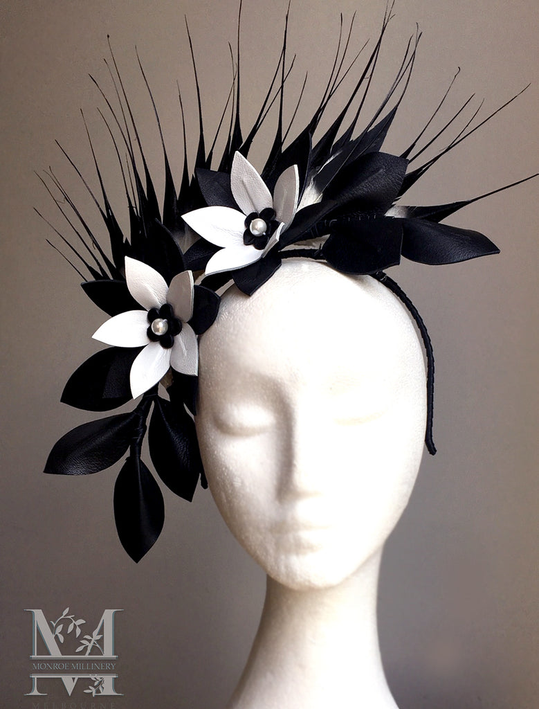 Black and white hats and fascinators 2025