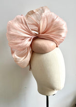 Alania - Nude Leather and Silk Fascinator