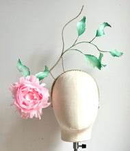 Halli - Pink Feather Flower Fascinator