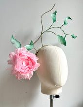 Halli - Pink Feather Flower Fascinator