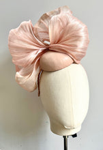 Alania - Nude Leather and Silk Fascinator
