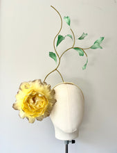 Halli - Yellow & Gold Feather Flower Fascinator