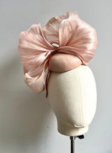 Alania - Nude Leather and Silk Fascinator
