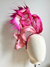 Margie - Pink Silk & Feather Fascinator