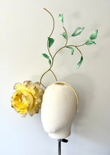 Halli - Yellow & Gold Feather Flower Fascinator