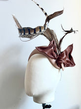 Lennox - Nude & Chocolate Leather Fascinator