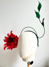 Summer - Red Feather Floral Fascinator