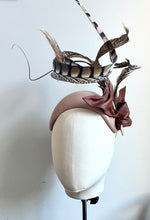 Lennox - Nude & Chocolate Leather Fascinator