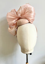 Alania - Nude Leather and Silk Fascinator