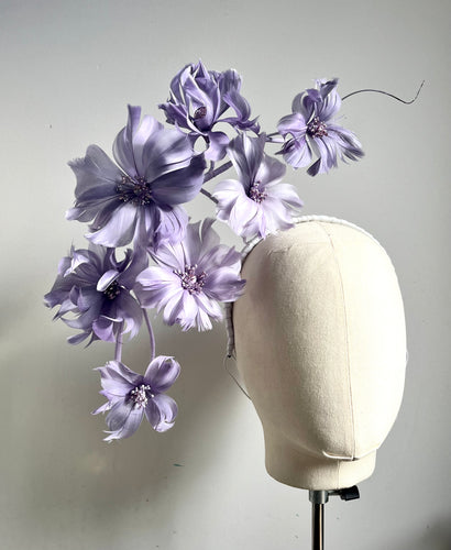 Florence - Lavender Feather Fascinator
