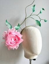 Halli - Pink Feather Flower Fascinator
