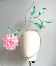 Halli - Pink Feather Flower Fascinator