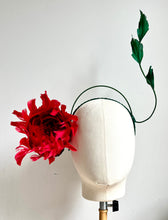 Summer - Red Feather Floral Fascinator