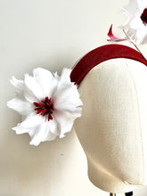 Norah - Red & White Floral Feather Bandeau