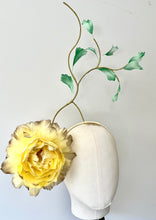 Halli - Yellow & Gold Feather Flower Fascinator