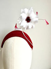 Norah - Red & White Floral Feather Bandeau