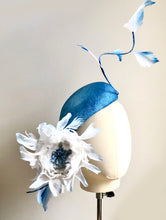 Kate - Blue Feather Flower Fascinator - MM1246