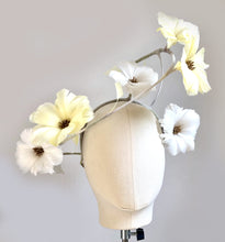 Sophia - Feather Flower Fascinator - Yellow - MM947