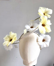 Sophia - Feather Flower Fascinator - Yellow - MM947