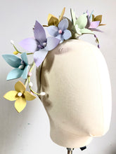 Evaleigh - Pastel Floral Leather Fascinator