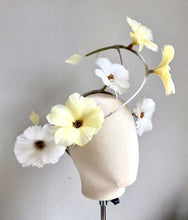 Sophia - Feather Flower Fascinator - Yellow - MM947