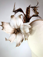 Prudence - Ivory Feather Flower Fascinator MM1011