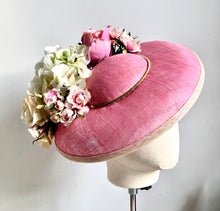 Constance  - Pink Floral Domed Boater - MM1354