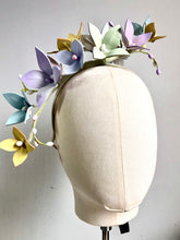 Evaleigh - Pastel Floral Leather Fascinator