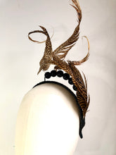 Kendra - Feather & Black Pearl Fascinator - MM1089