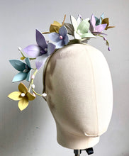 Evaleigh - Pastel Floral Leather Fascinator