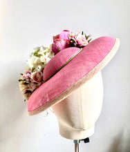 Constance  - Pink Floral Domed Boater - MM1354