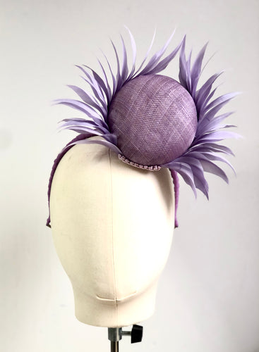 Allora - Lavender Feather Fascinator - MM969