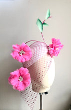 Candie - Pink Feather Flower Hat - MM1236