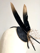 Lowrie - Black and Gold Feather Fascinator