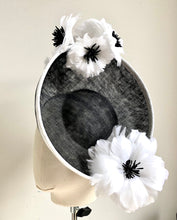 Bisset - Black & White Floral Hat/Fascinator - MM1013