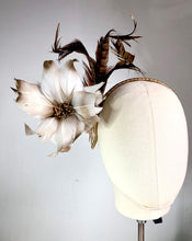 Prudence - Ivory Feather Flower Fascinator MM1011