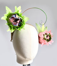 Alira - Green & Pink Feather Fascinator - MM845