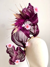 Avette - Purple Silk Fascinator - MM898