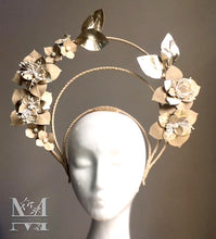 Belle - Nude & Gold Halo Headpiece - MM247