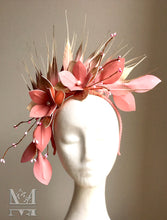 Bridgitte Pink - Leather and Feather Fascinator - MM300