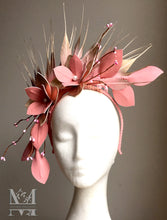 Bridgitte Pink - Leather and Feather Fascinator - MM300