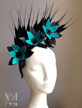 Chelsea - Leather & Feather Fascinator - MM299