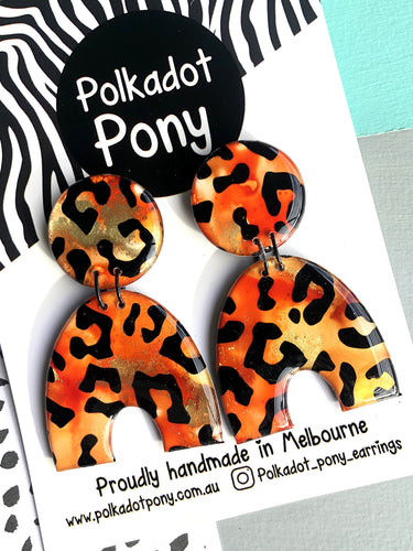 Classic Animal Print Drop Earrings