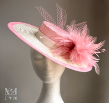 Emmy - Pink & Ivory Boater - MM323