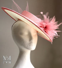 Emmy - Pink & Ivory Boater - MM323