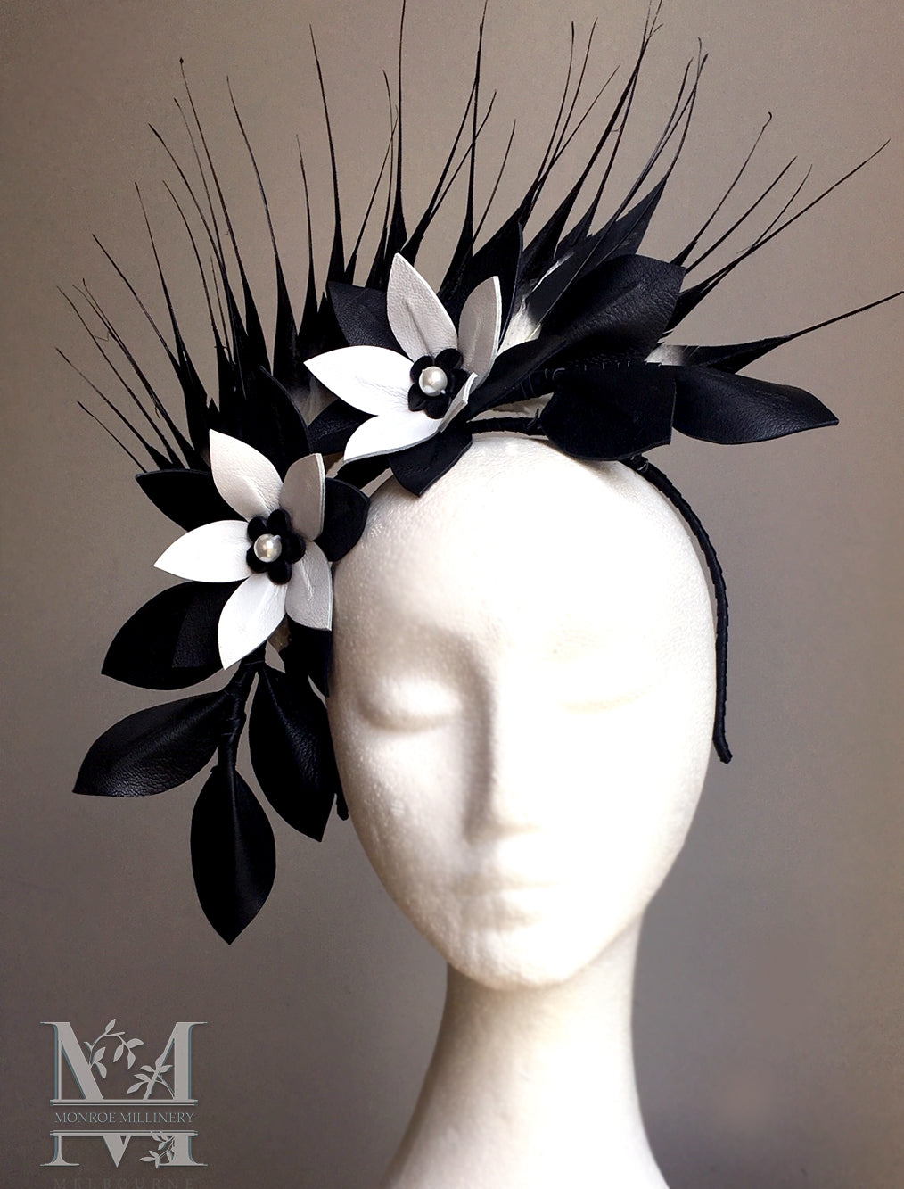 Black and white cheap hats and fascinators