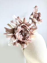 Lessie - Feather Flower Fascinator - Latte - MM723