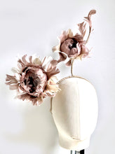 Lessie - Feather Flower Fascinator - Latte - MM723