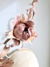 Lessie - Feather Flower Fascinator - Latte - MM723