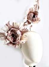 Lessie - Feather Flower Fascinator - Latte - MM723